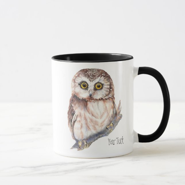Taza Lechuza Cuta, Naturaleza de Aves Acuáticas, (Derecha)