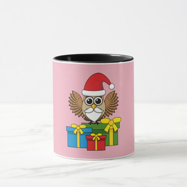 Taza Lechuza de Santa Claus con regalos (Centro)