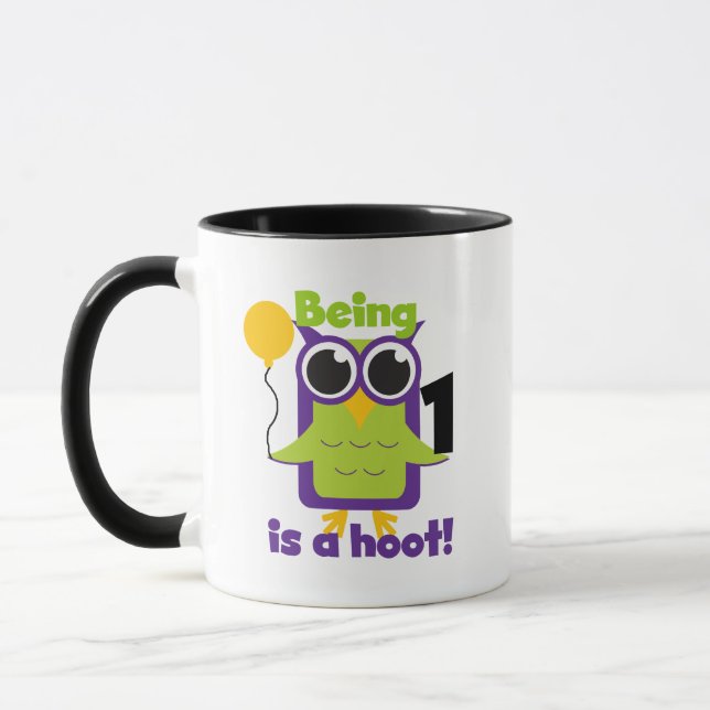 Taza Lechuza Hoot Camisetas de cumpleaños y regalos (Izquierda)