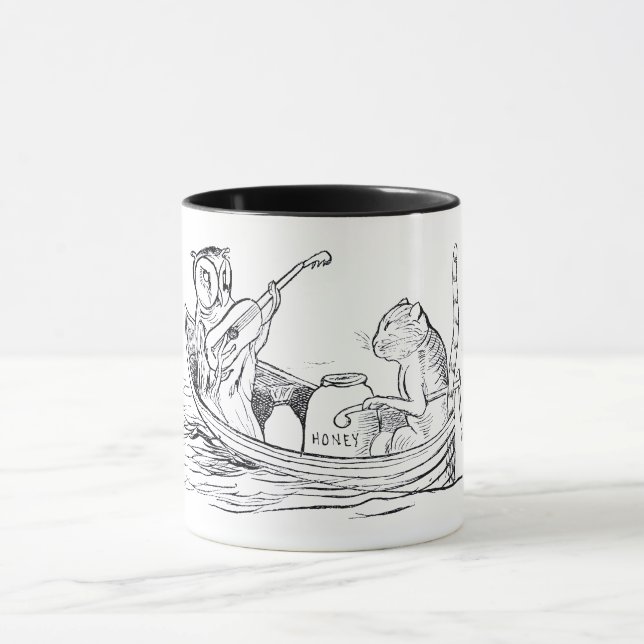 Taza Lechuza y el Pussycat (por Edward Lear) (Centro)