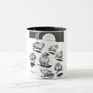 Taza Lechuzas de luna, Louis Wain