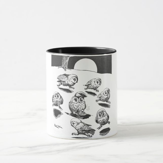 Taza Lechuzas de luna, Louis Wain (Centro)