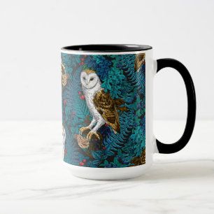 Taza Lechuzas, helechos, robles y bayas 3