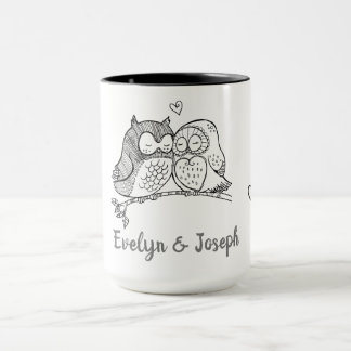 Taza Lechuzas personalizadas adoran a Mug
