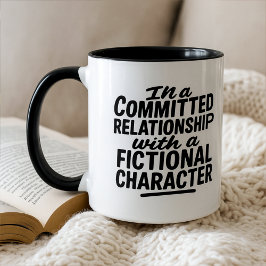 Taza Lector de libros de ficción divertidos en una rela