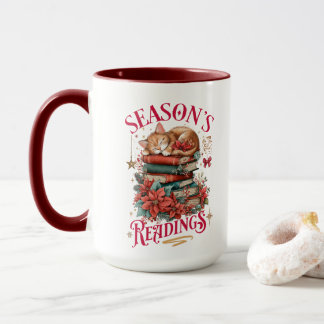 Taza Lecturas de Temporada Gatito Acogedor