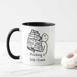 Taza Leer es autocuidado en combinación para amantes de