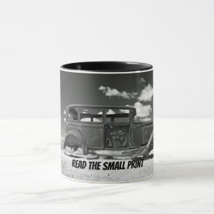Taza Leer la pequeña impresora Rusty Old Car Coffee Mug