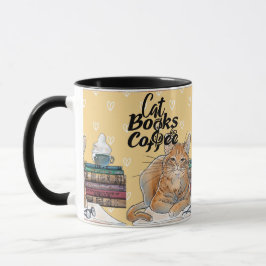 Taza Leer libros Café de gatos con sabor a café
