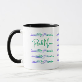 Taza Leer más en Verde y Azul