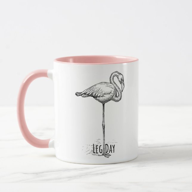 Taza Leg Day Elegant Flamingo Fun Fitness (Izquierda)