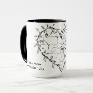 Taza Legado del viaje por carretera del corazón de rosa