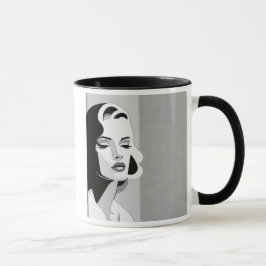 Taza l'élégance d'une femme au regard perçant.
