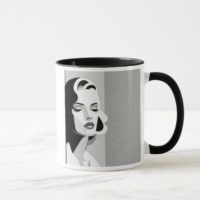 Taza l'élégance d'une femme au regard perçant. (Derecha)