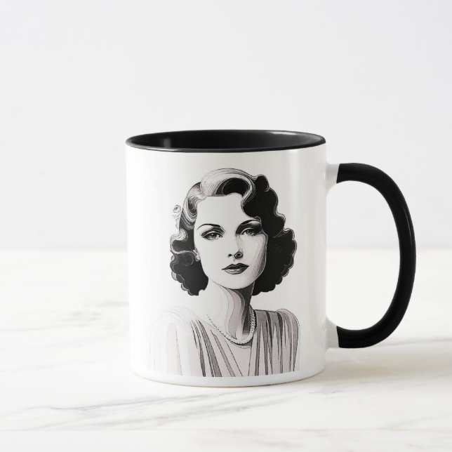 Taza L'élégance intemporelle d’un regard inoubliable. (Derecha)
