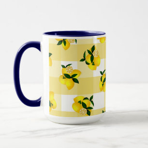 Taza Lemon Moda Yellow Gingham