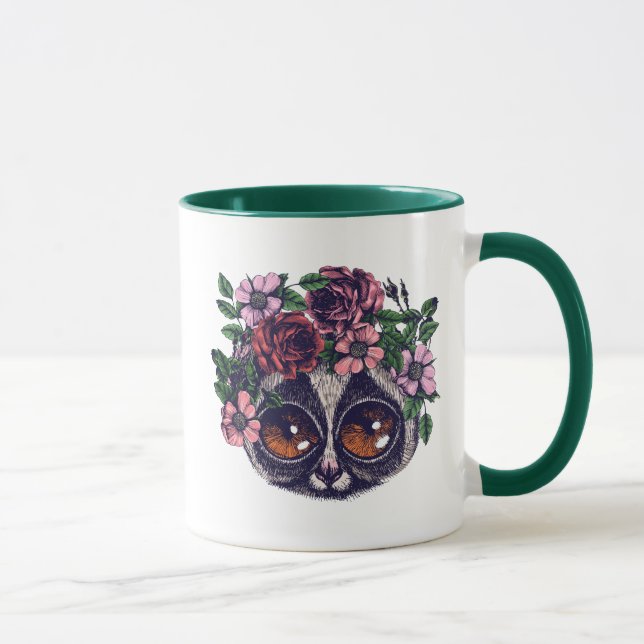 Taza Lemur floral dulce (Derecha)