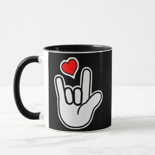 Taza Lenguaje de Rótulo que te amo Rótulo