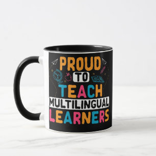 Taza Lenguaje lingüístico multilingüe del profesorado E