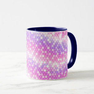 Taza Lentejuelas rosadas y malvas brillantes
