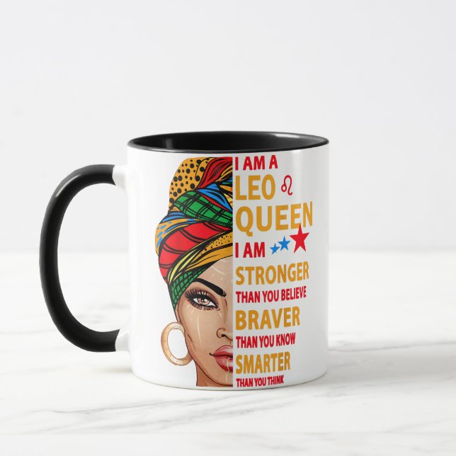 Taza Leo queen soy un regalo de cumpleaños más fuerte y (Izquierda)