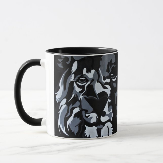Taza León blanco y negro (Izquierda)