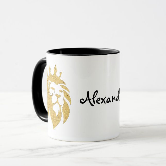Taza León con corona - Estilo de oro 1 (Anverso izquierdo)