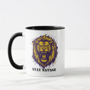 Taza León Gráfico Salvaje León Alfa Feroz