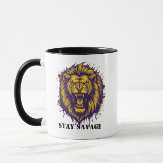 Taza León Gráfico Salvaje León Alfa Feroz