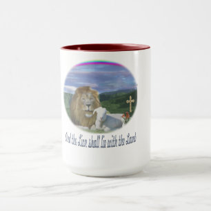 Taza León y el cordero cristiano