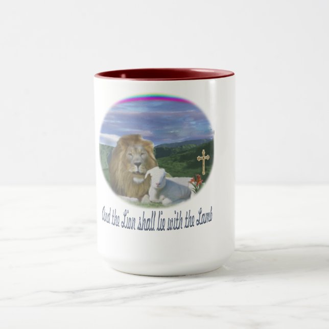 Taza León y el cordero cristiano (Centro)