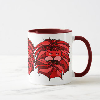 TAZA LEONES EN ROJO