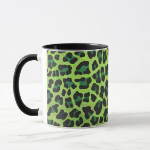 Taza Leopard Black and Green Print