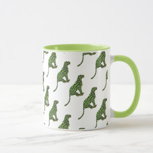 Taza Leopard Black and Green Silhouette
