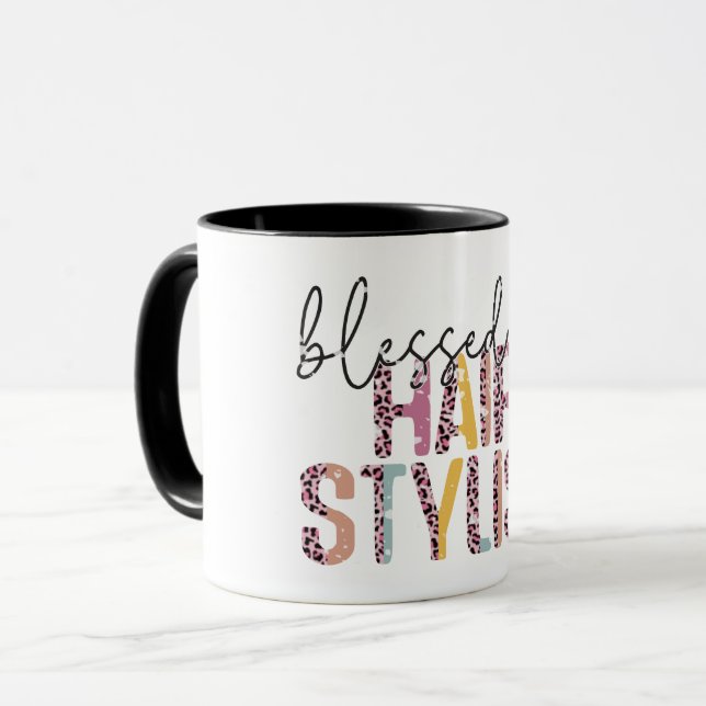 Taza Leopard Blessed Hairstylist (Anverso izquierdo)