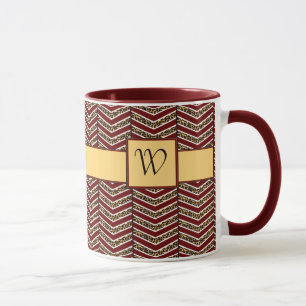 Taza Leopard Print Chevron Mug