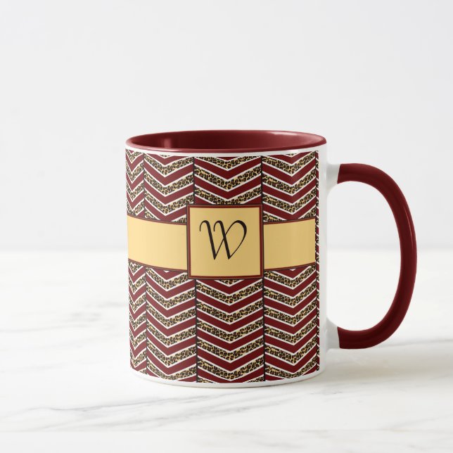 Taza Leopard Print Chevron Mug (Derecha)