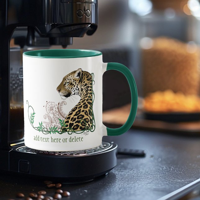Taza Leopard Wild Cat Green Henna (Subido por el creador)