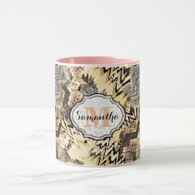 Taza leopardo de la piel, serpiente (Centro)