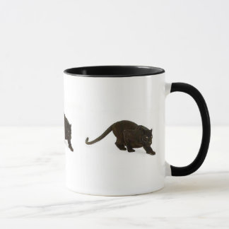 Taza Leopardo negro que acecha, leopardo negro que