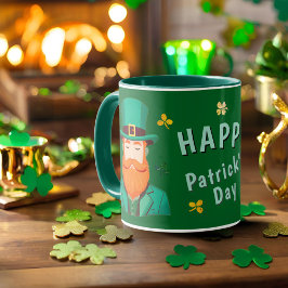Taza Leprechaun Clover Shamrock Patrick's Day