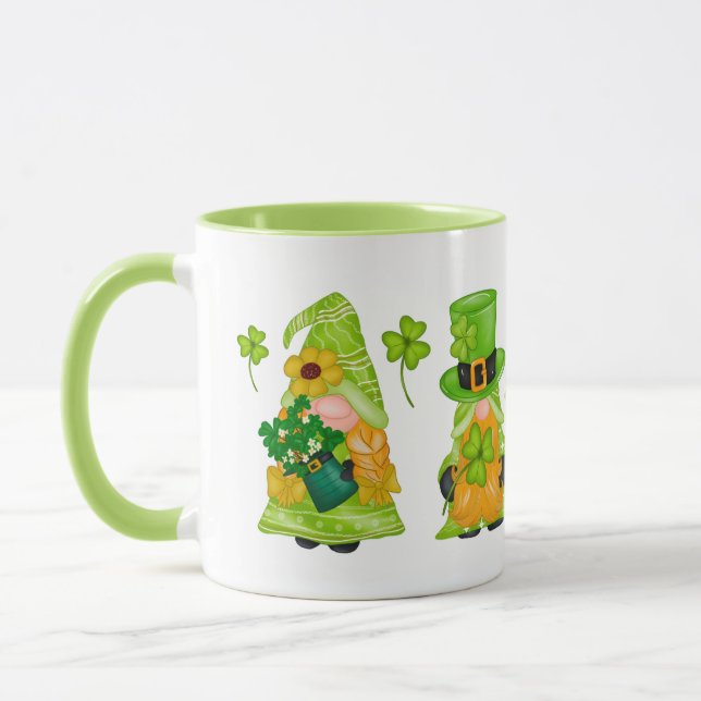 Taza Leprechaun Green Gnome Shamrock St. Patrick's Day (Izquierda)