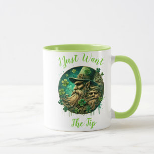 Taza Leprechaun Mischievado Salvando Una Pinta