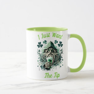 Taza Leprechaun Whimsical Salvando Una Brew