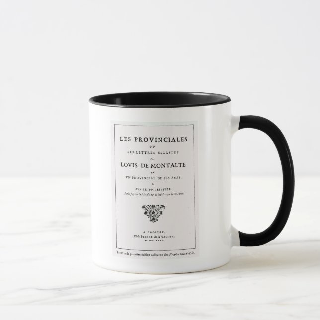 Taza Les Provinciales de Blaise Pascal (Derecha)