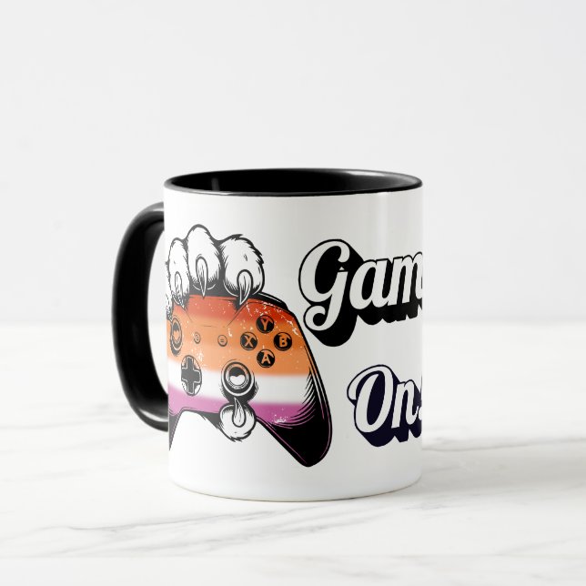Taza Lesbian Pride Game On Tiger Paw Controller Mug 26 (Anverso izquierdo)