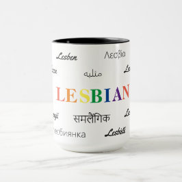 Taza Lesbianas - Muchos idiomas; todos amor