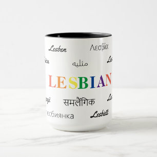 Taza Lesbianas - Muchos idiomas; todos amor