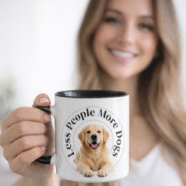Taza Less People, More Dogs – Minimalist Dog Lover