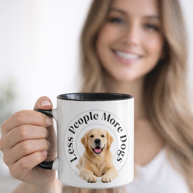 Taza Less People, More Dogs – Minimalist Dog Lover (Subido por el creador)